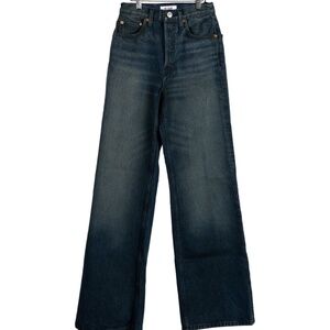 RE/DONE High-Rise Wide Leg Jeans (Washed and Unworn)